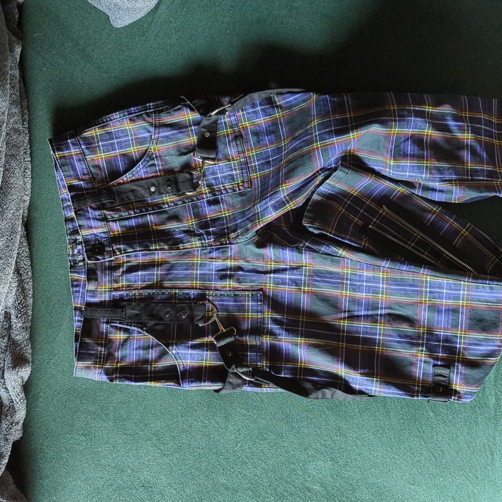 Tripp NYC royal blues tartan pants